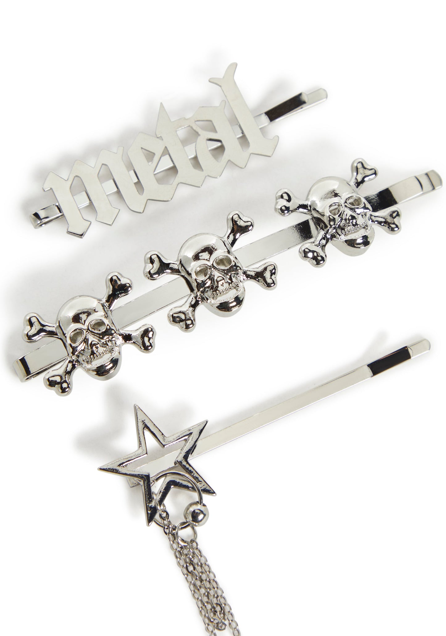 Rebel Metal Hair Clip Set