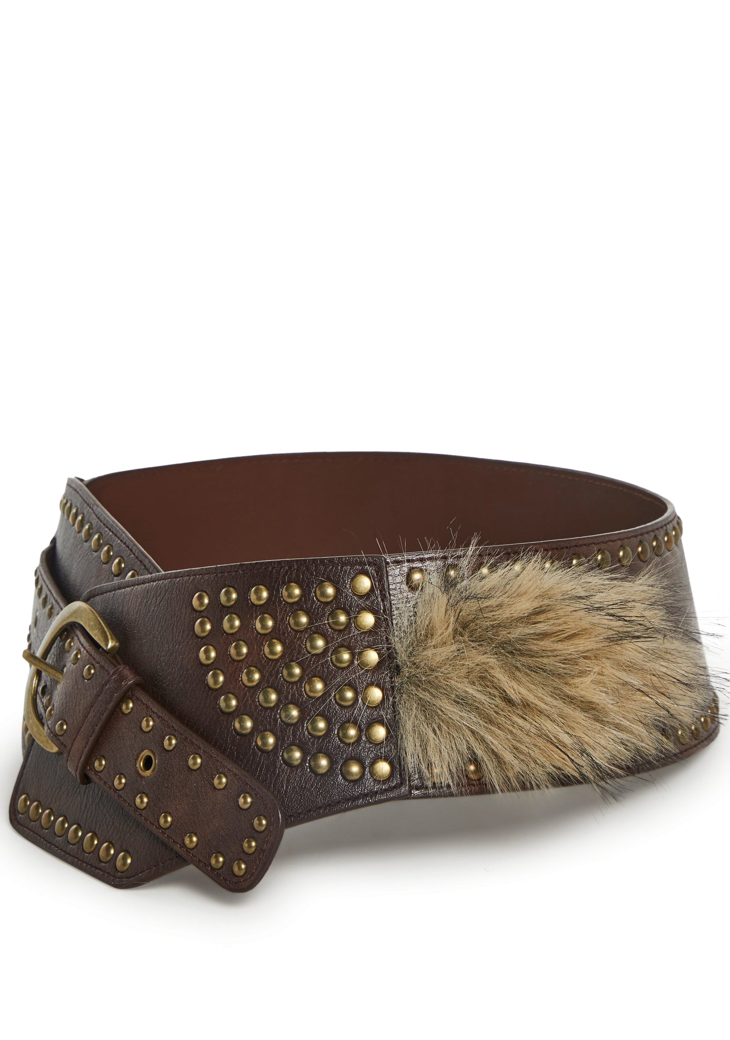 Gambling Desert Studded Belt - Brown