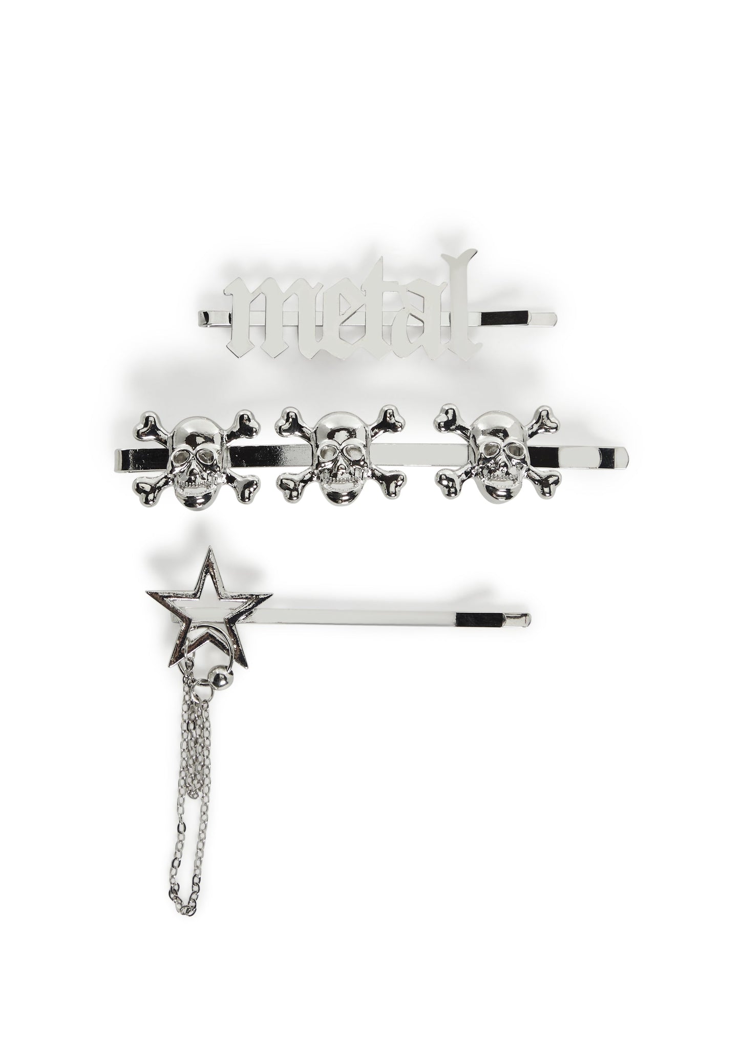 Rebel Metal Hair Clip Set