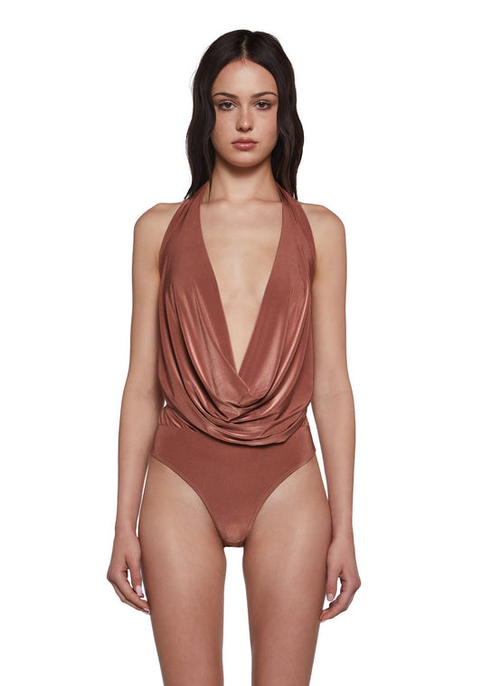 Glam And Glow Halter Bodysuit