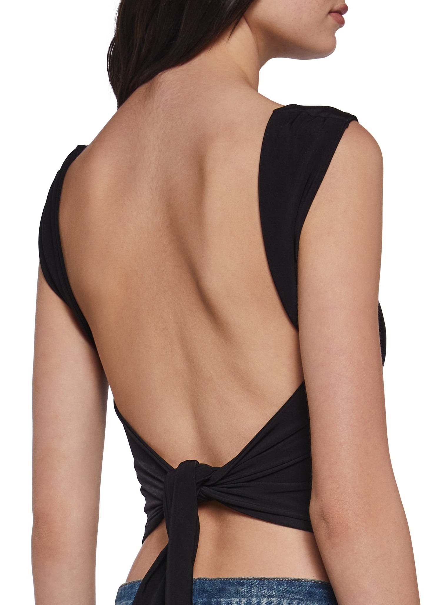 Porch Summer Open Back Top - Black