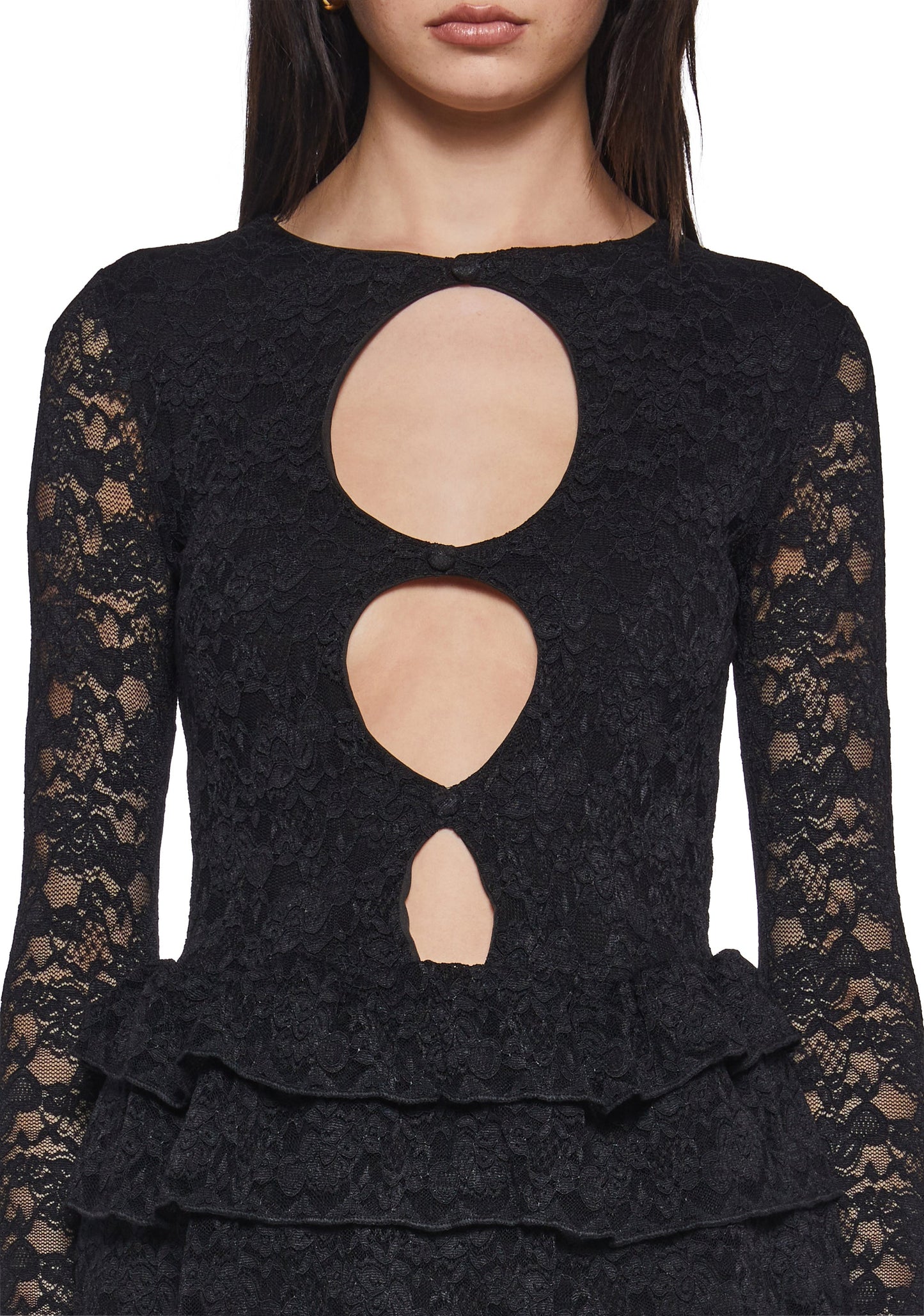 Beauty Demands Lace Tunic - Black