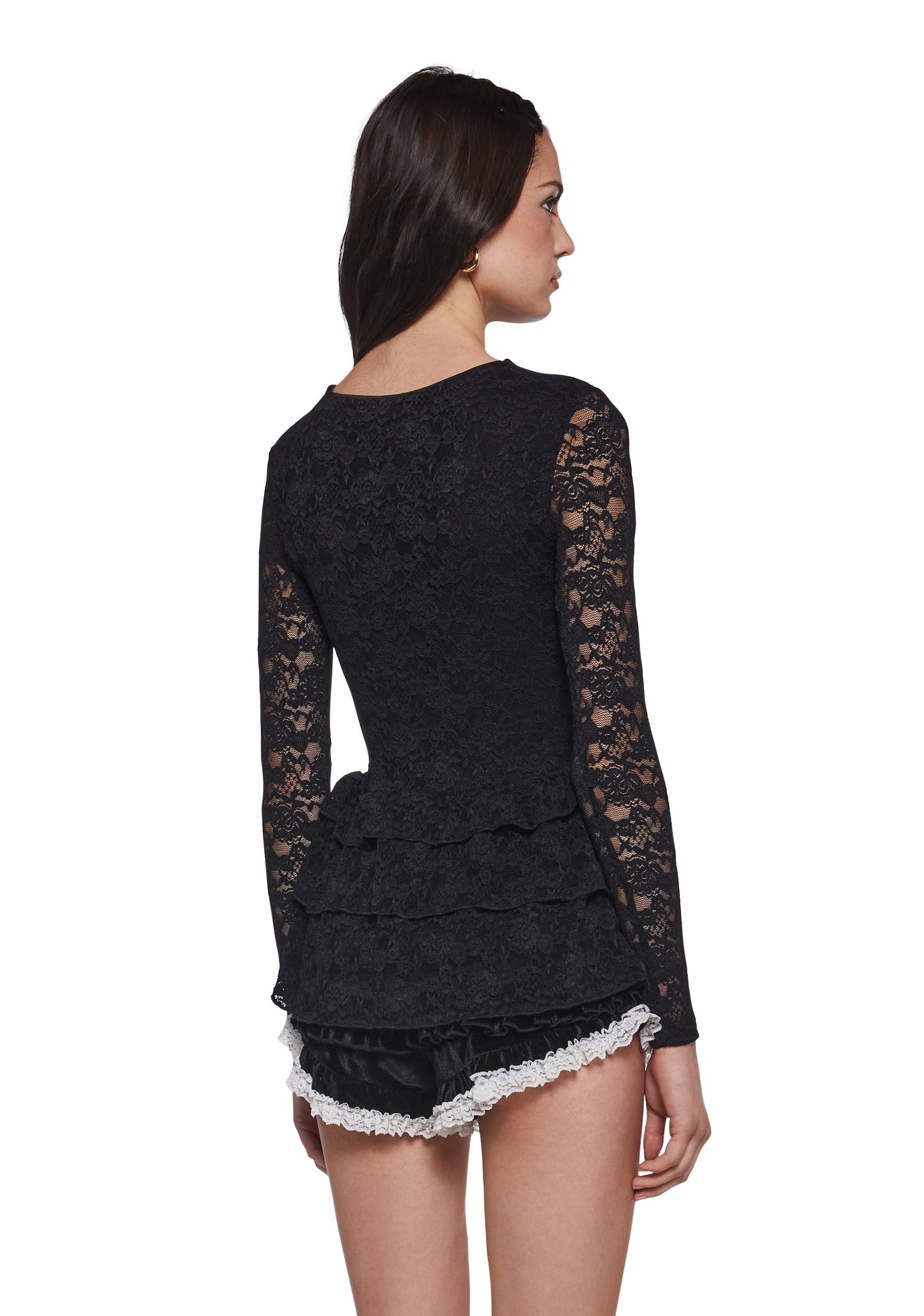 Beauty Demands Lace Tunic - Black