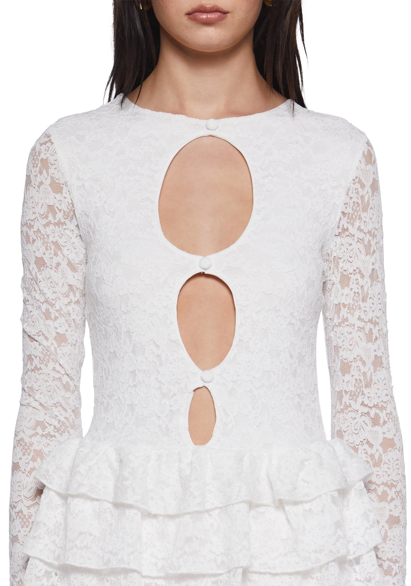 Beauty Demands Lace Tunic - White
