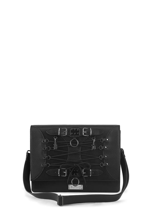 Faux Leather Large Crossbody Bag