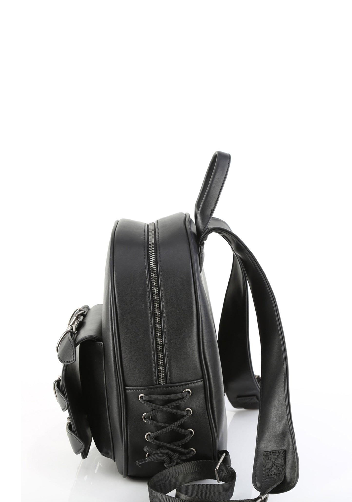 Faux Leather Mini Backpack