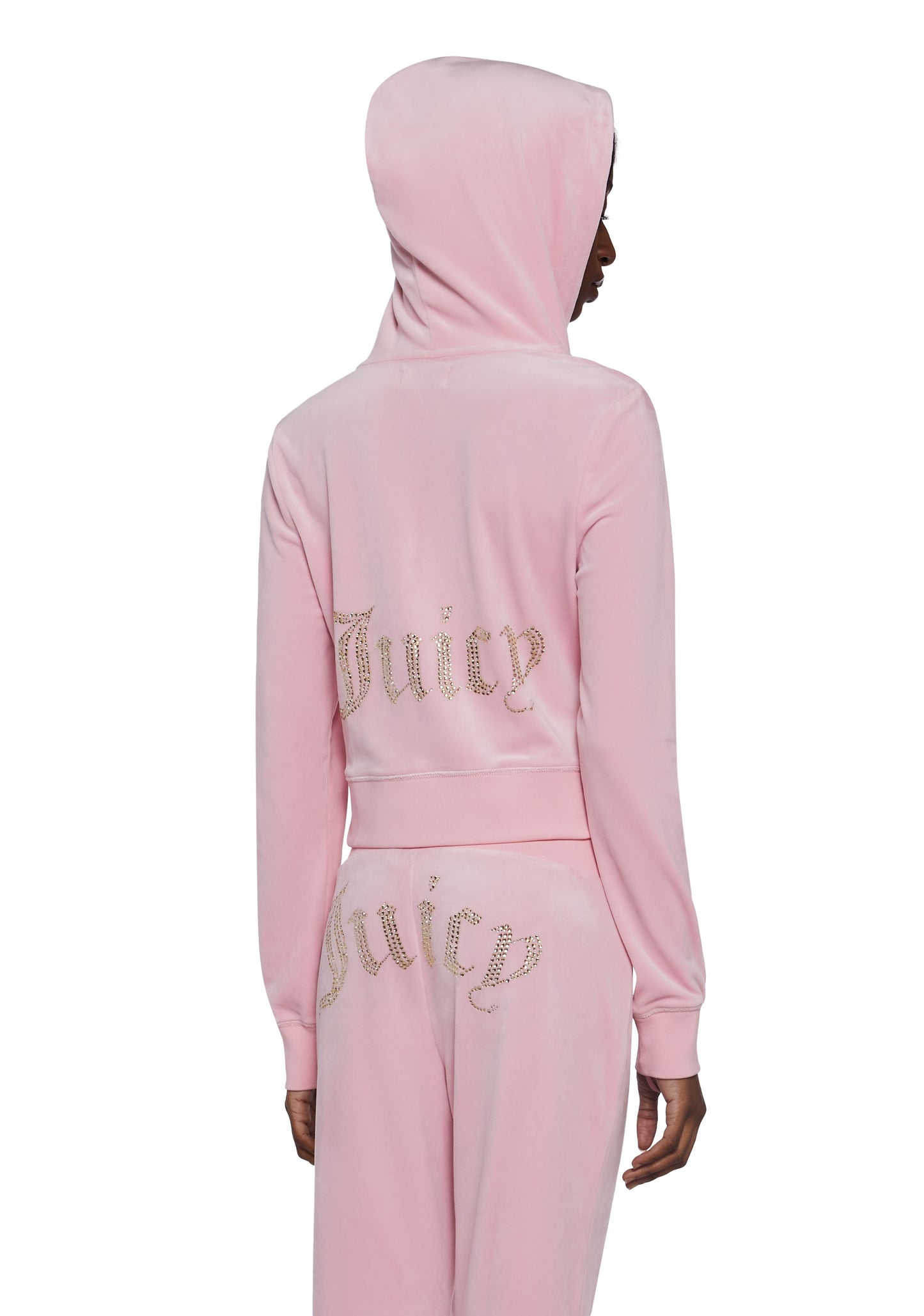 OG Big Bling Velour Hoodie - Pink