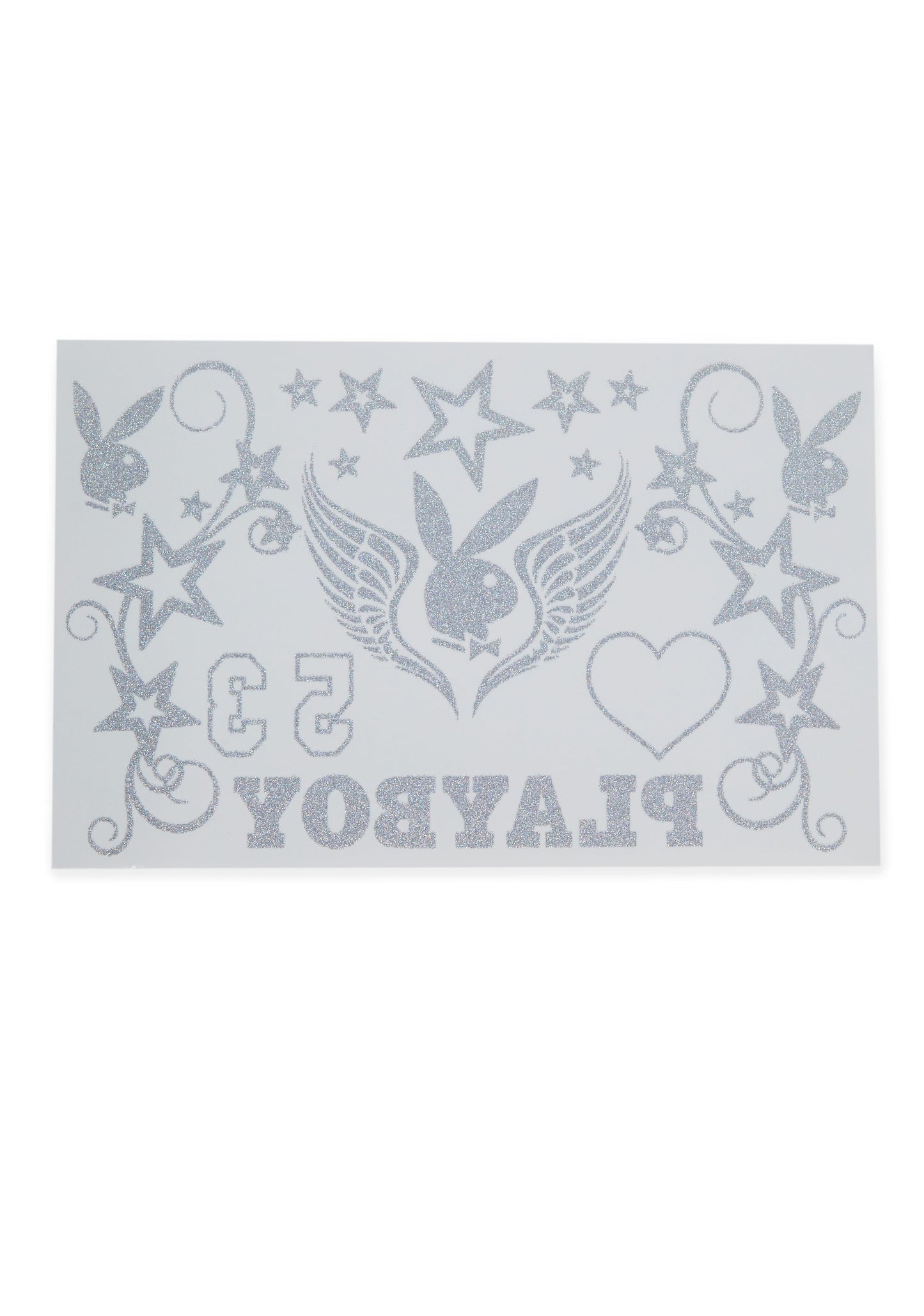 Playboy Glitter Tattoo Sheet