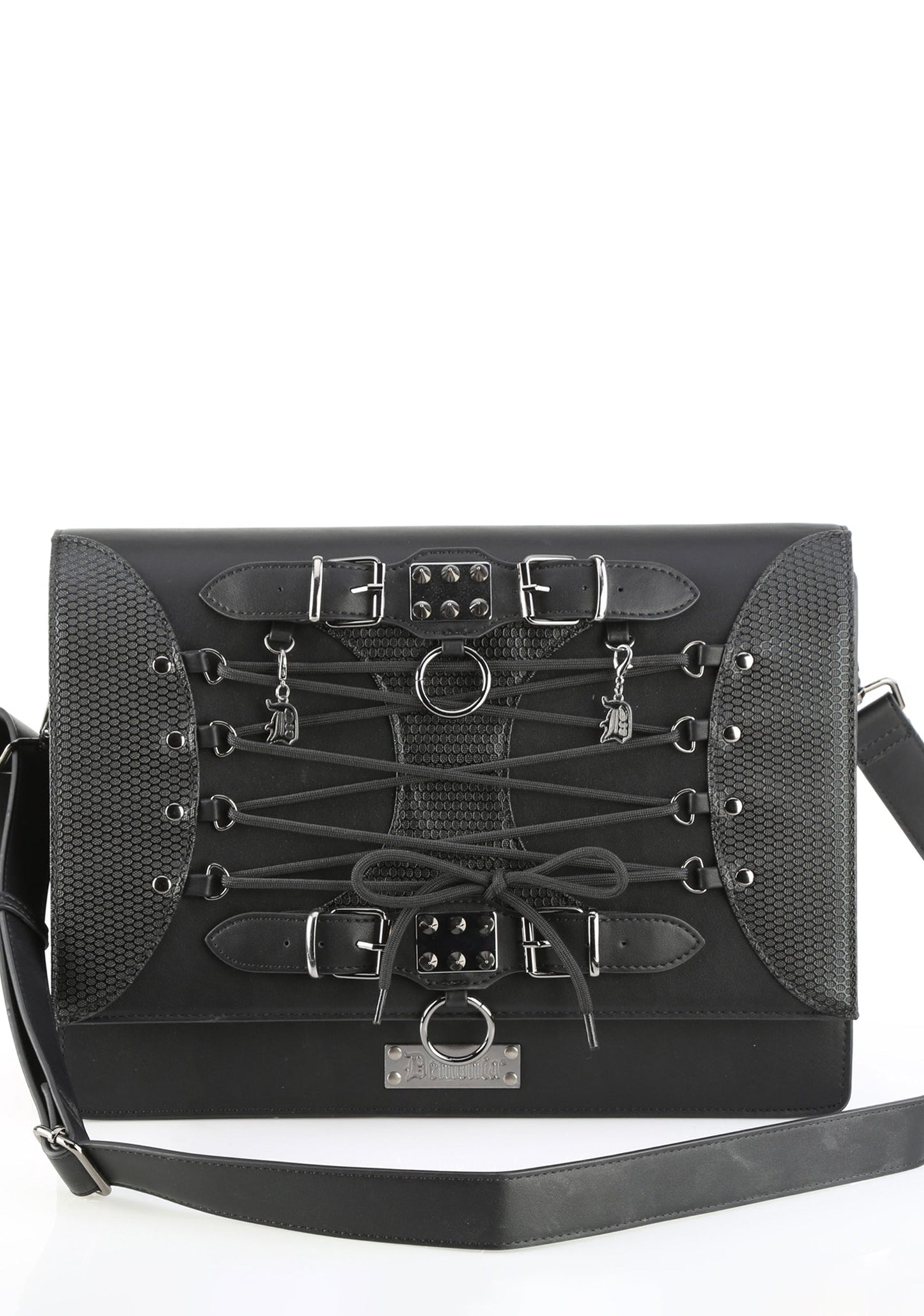 Faux Leather Large Crossbody Bag