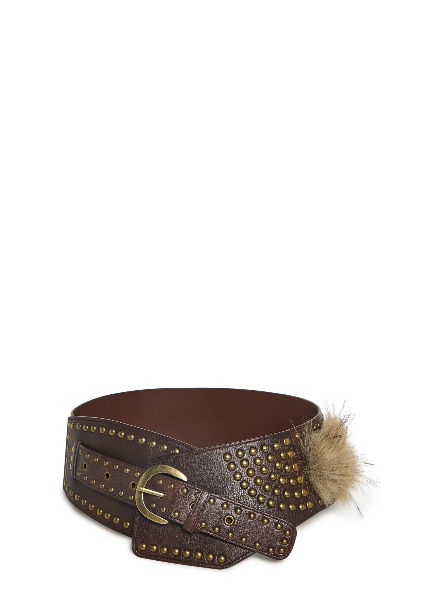 Gambling Desert Studded Belt - Brown