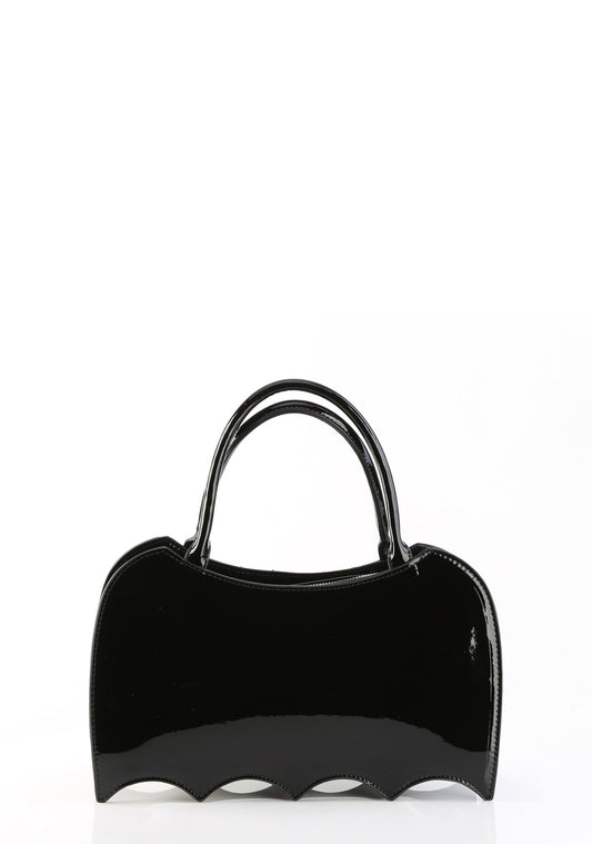 Patent Bat Shaped Handbag