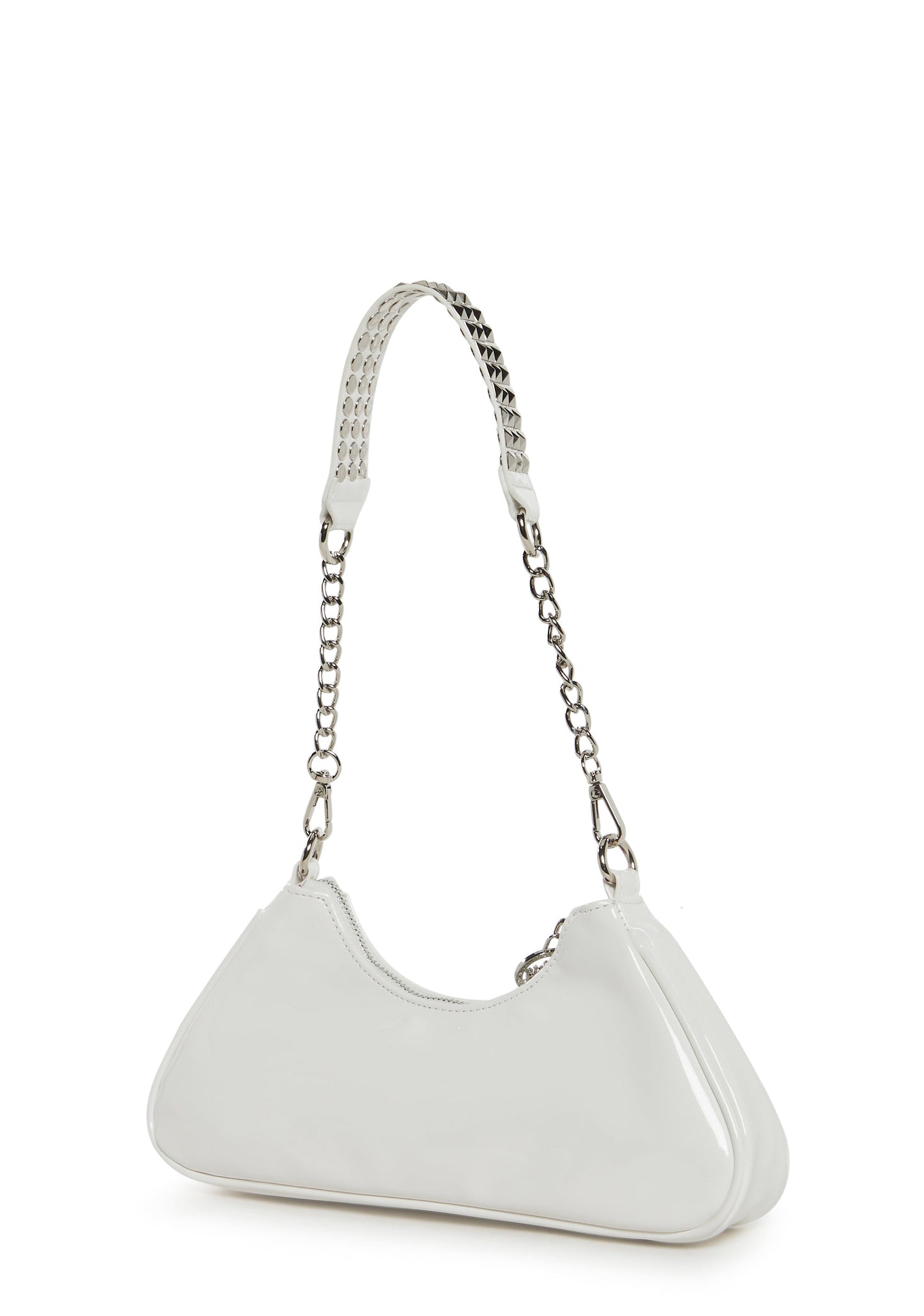Ciska Brass Knuckle Shoulder Bag - White