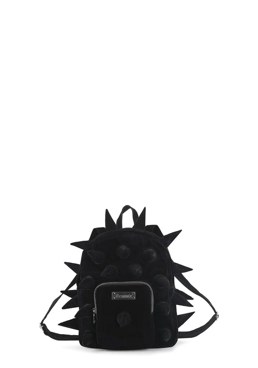 Velvet Spiked Mini Backpack